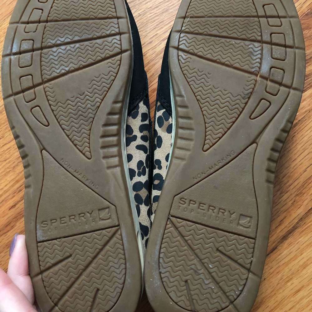 Black Sperry top sider with pattern - Picture 2 of 3
